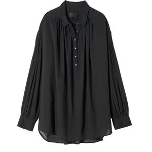 Nili Lotan black Miles pullover blouse.